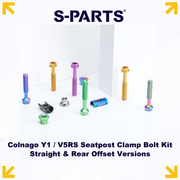 S-PARTS Colnago Y1 / V5RS Titanium Seatpost Balance Bolt Kit — Straight / Rear-Offset