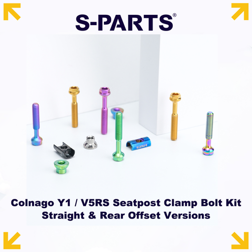 S-PARTS Colnago Y1 / V5RS Titanium Seatpost Balance Bolt Kit — Straight / Rear-Offset