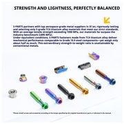 S-PARTS Colnago Y1 / V5RS Titanium Seatpost Balance Bolt Kit — Straight / Rear-Offset