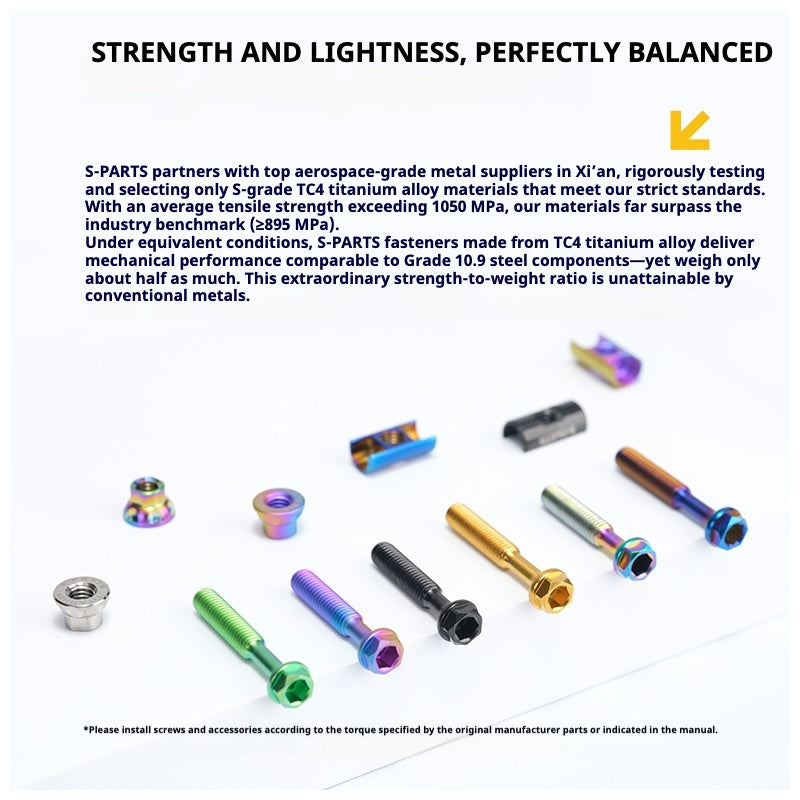 S-PARTS Colnago Y1 / V5RS Titanium Seatpost Balance Bolt Kit — Straight / Rear-Offset