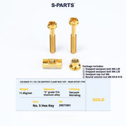 S-PARTS Colnago Y1 / V5RS Titanium Seatpost Balance Bolt Kit — Straight / Rear-Offset Gold