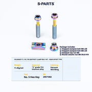 S-PARTS Colnago Y1 / V5RS Titanium Seatpost Balance Bolt Kit — Straight / Rear-Offset Rainbow
