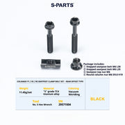 S-PARTS Colnago Y1 / V5RS Titanium Seatpost Balance Bolt Kit — Straight / Rear-Offset Black