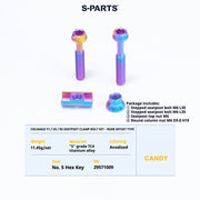 S-PARTS Colnago Y1 / V5RS Titanium Seatpost Balance Bolt Kit — Straight / Rear-Offset Candy