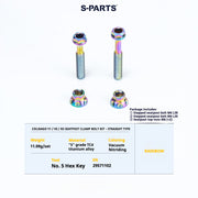 S-PARTS Colnago Y1 / V5RS Titanium Seatpost Balance Bolt Kit — Straight / Rear-Offset Rainbow