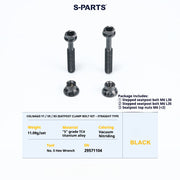 S-PARTS Colnago Y1 / V5RS Titanium Seatpost Balance Bolt Kit — Straight / Rear-Offset Black