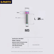 S-PARTS Column Head Series M5 L10-80mm Titanium Screws