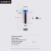 S-PARTS Column Head Series M5 L10-80mm Titanium Screws