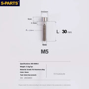 S-PARTS Column Head Series M5 L10-80mm Titanium Screws