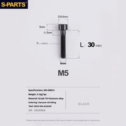 S-PARTS Column Head Series M5 L10-80mm Titanium Screws