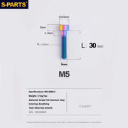 S-PARTS Column Head Series M5 L10-80mm Titanium Screws