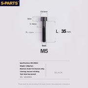 S-PARTS Column Head Series M5 L10-80mm Titanium Screws