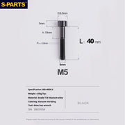 S-PARTS Column Head Series M5 L10-80mm Titanium Screws