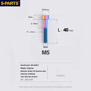 S-PARTS Column Head Series M5 L10-80mm Titanium Screws