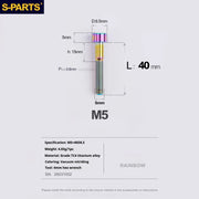 S-PARTS Column Head Series M5 L10-80mm Titanium Screws