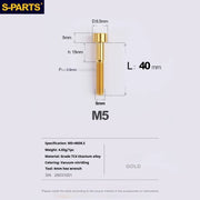 S-PARTS Column Head Series M5 L10-80mm Titanium Screws