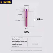 S-PARTS Column Head Series M5 L10-80mm Titanium Screws
