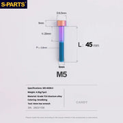 S-PARTS Column Head Series M5 L10-80mm Titanium Screws