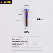 S-PARTS Column Head Series M5 L10-80mm Titanium Screws