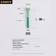 S-PARTS Column Head Series M5 L10-80mm Titanium Screws