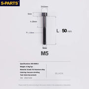 S-PARTS Column Head Series M5 L10-80mm Titanium Screws