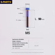 S-PARTS Column Head Series M5 L10-80mm Titanium Screws