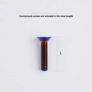 S-PARTS Countersunk Head Series M5 L06-55mm Titanium Screws