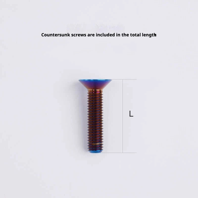 S-PARTS Countersunk Head Series M5 L06-55mm Titanium Screws