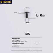 S-PARTS Countersunk Head Series M5 L06-55mm Titanium Screws