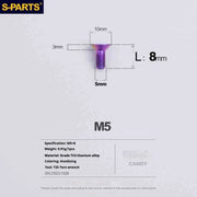 S-PARTS Countersunk Head Series M5 L06-55mm Titanium Screws