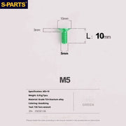 S-PARTS Countersunk Head Series M5 L06-55mm Titanium Screws