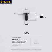 S-PARTS Countersunk Head Series M5 L06-55mm Titanium Screws