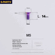 S-PARTS Countersunk Head Series M5 L06-55mm Titanium Screws