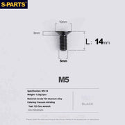 S-PARTS Countersunk Head Series M5 L06-55mm Titanium Screws