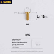 S-PARTS Countersunk Head Series M5 L06-55mm Titanium Screws