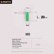 S-PARTS Countersunk Head Series M5 L06-55mm Titanium Screws