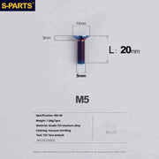 S-PARTS Countersunk Head Series M5 L06-55mm Titanium Screws
