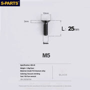 S-PARTS Countersunk Head Series M5 L06-55mm Titanium Screws