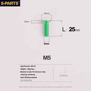 S-PARTS Countersunk Head Series M5 L06-55mm Titanium Screws
