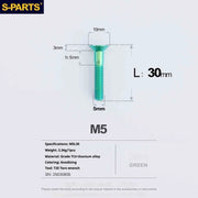 S-PARTS Countersunk Head Series M5 L06-55mm Titanium Screws