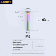 S-PARTS Countersunk Head Series M5 L06-55mm Titanium Screws