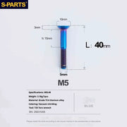 S-PARTS Countersunk Head Series M5 L06-55mm Titanium Screws