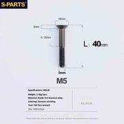 S-PARTS Countersunk Head Series M5 L06-55mm Titanium Screws