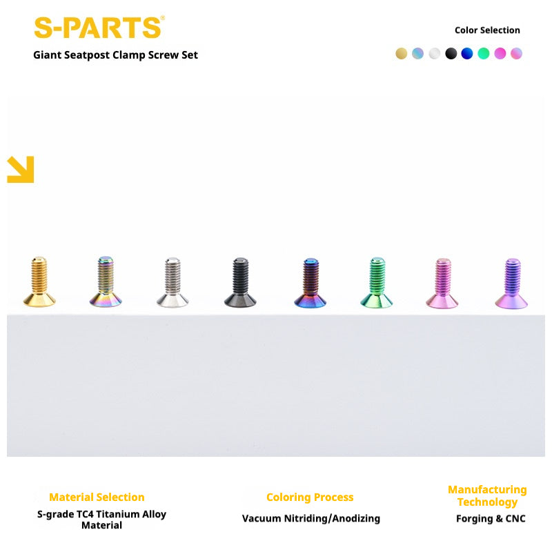 S-PARTS Giant TCR / Propel / Defy Titanium Seatpost Clamp Bolt Kit