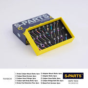 S-PARTS HOPE Titanium Brake Bolt Kit HOPE TECH Complete Kit (28pcs) Rainbow