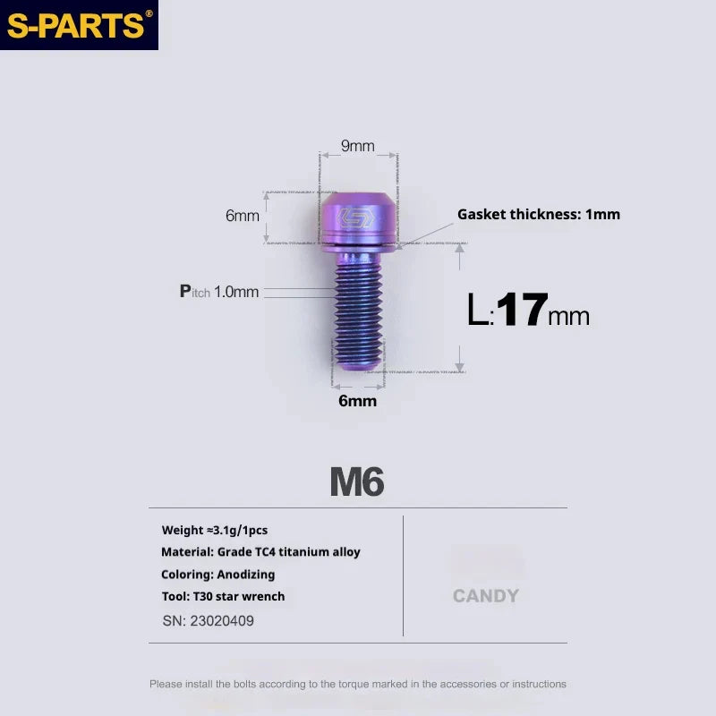 S-PARTS HOPE Titanium Brake Bolt Kit