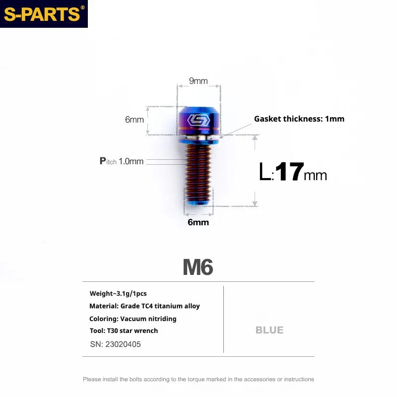 S-PARTS HOPE Titanium Brake Bolt Kit