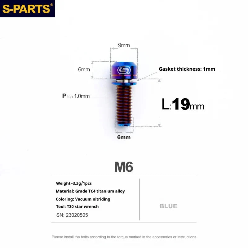 S-PARTS HOPE Titanium Brake Bolt Kit