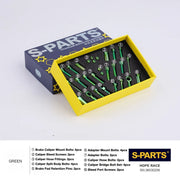S-PARTS HOPE Titanium Brake Bolt Kit HOPE RACE Complete Kit (28pcs) Green