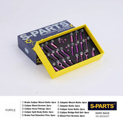 S-PARTS HOPE Titanium Brake Bolt Kit HOPE RACE Complete Kit (28pcs) Purple